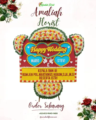 Karangan Papan Bunga Pernikahan di Sedayu